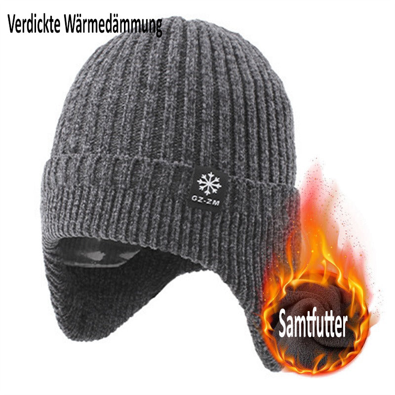 Arne | Thermostrickmütze mit Ohrenschützern für Winterwanderungen