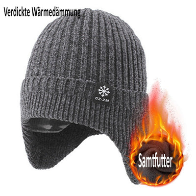 Arne | Thermostrickmütze mit Ohrenschützern für Winterwanderungen