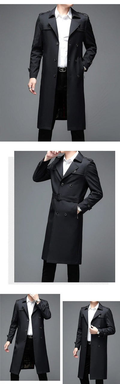 KENN - Hochwertiger langer Herren-Trenchcoat