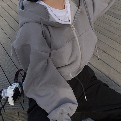 KIA - Lässiger Pullover mit langen Ärmeln und Kordelzug