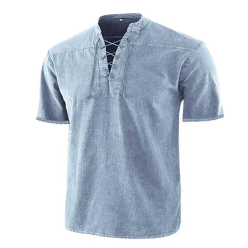 Klassisches V-Neck Sommerhemd für Männer - Dylan