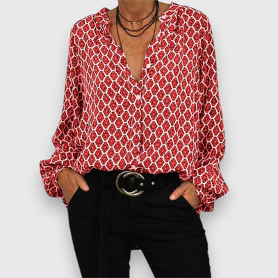 Melvia – Bluse mit modernem Muster