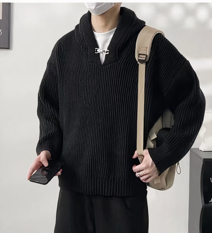 Lässig gestrickter Vintage-Kapuzenpullover - Nicolai