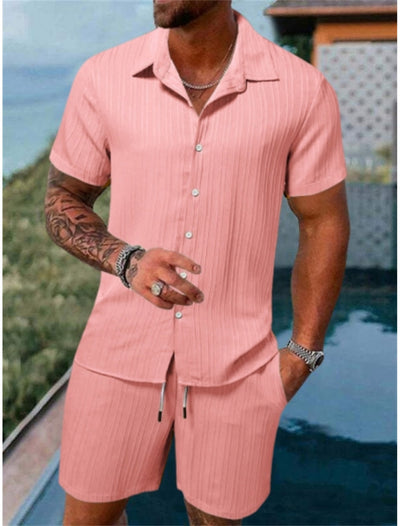 Lässiges Herren-Button-Down-Hemd-Set für Sommer und Urlaub - Bernhardt