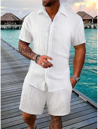 Lässiges Herren-Button-Down-Hemd-Set für Sommer und Urlaub - Bernhardt