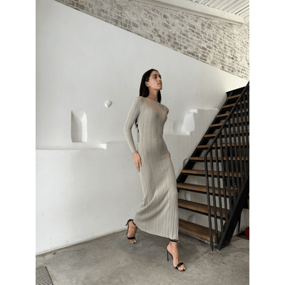 LINDA - Gestricktes Maxikleid