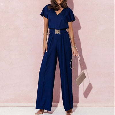 LOIDA - Elegante gerade Jumpsuits mit V-Ausschnitt