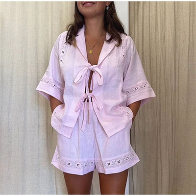 LORRAINE - Bestickte Anzüge mit Shorts