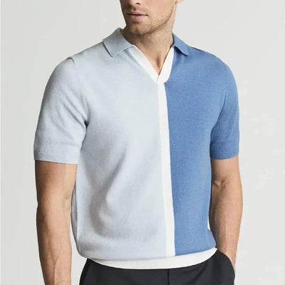Luftiges gestricktes Sommer-Poloshirt für Männer - Leonard