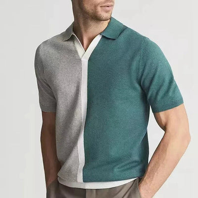 Luftiges gestricktes Sommer-Poloshirt für Männer - Leonard