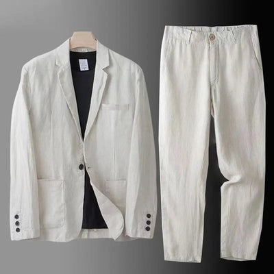 Luxe Leinenblazer & Hose im Set - Harmut
