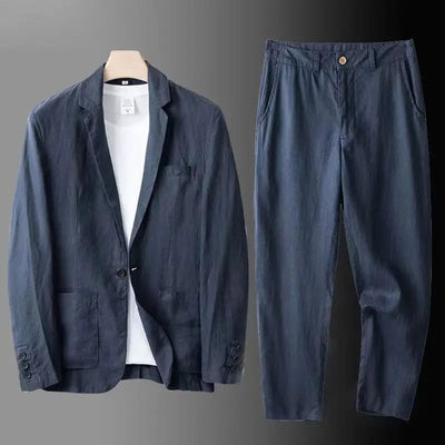 Luxe Leinenblazer & Hose im Set - Harmut