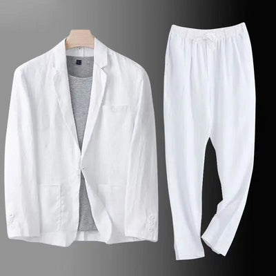 Luxe Leinenblazer & Hose im Set - Harmut