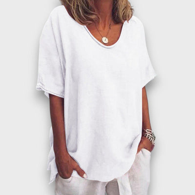 Marvia – Lockeres Oversize-Shirt mit Rundhalsausschnitt