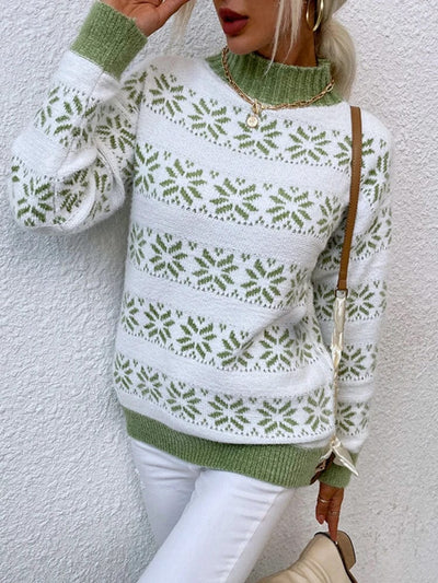 MADELINE - Rollkragenpullover mit Schneeflocke für Damen 2024