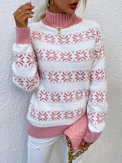 MADELINE - Rollkragenpullover mit Schneeflocke für Damen 2024