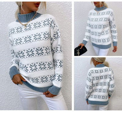 MADELINE - Rollkragenpullover mit Schneeflocke für Damen 2024