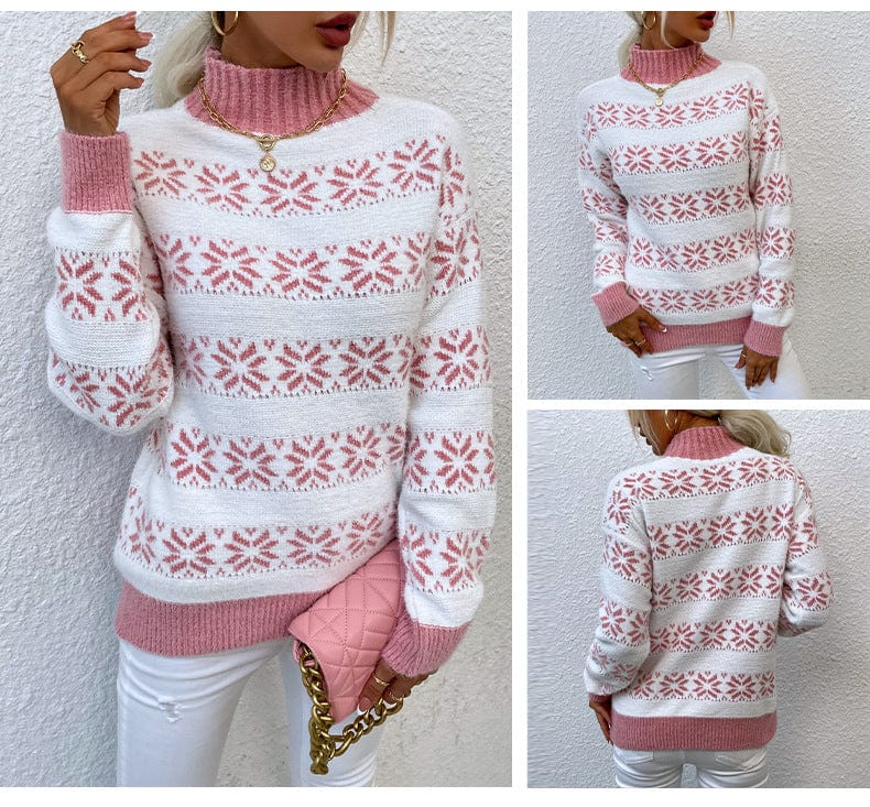 MADELINE - Rollkragenpullover mit Schneeflocke für Damen 2024