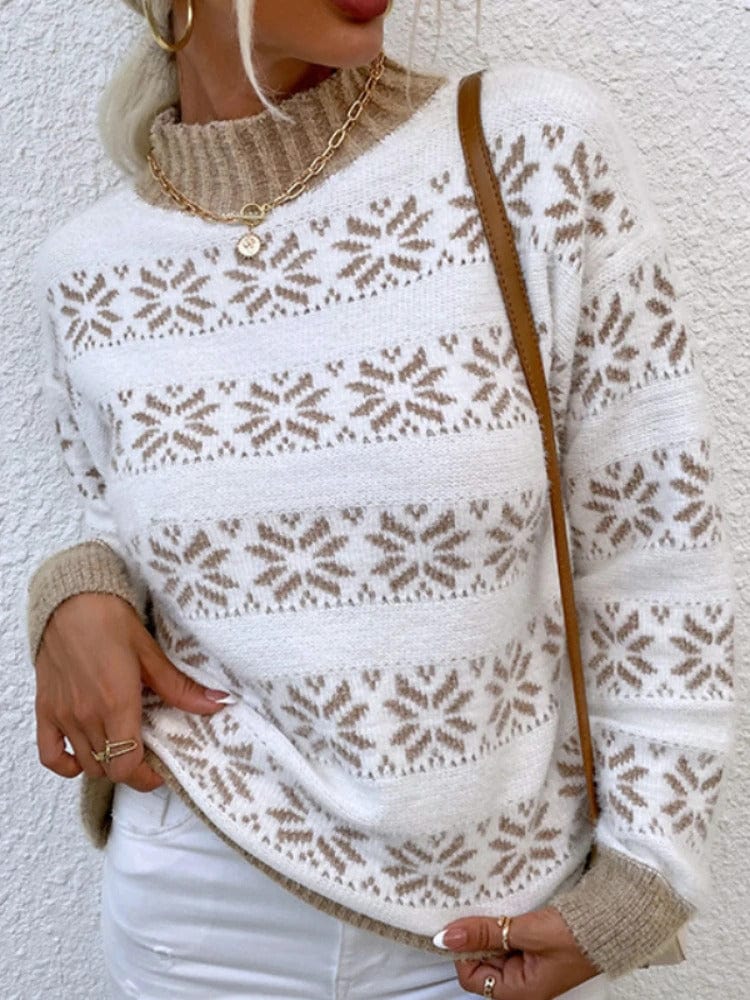MADELINE - Rollkragenpullover mit Schneeflocke für Damen 2024