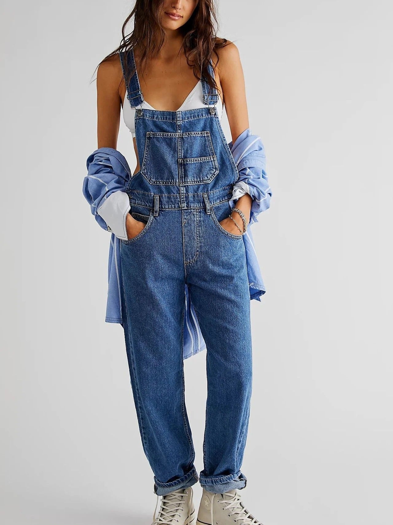 Gracie - Trendiger Denim-Overall für FrauenDunkelrosa