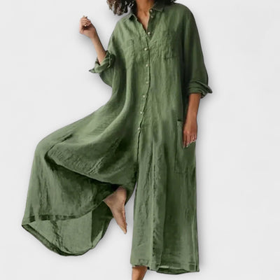 Liv – Lockerer Hemd-Jumpsuit mit Oversize-Flair