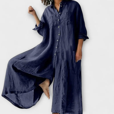 Liv – Lockerer Hemd-Jumpsuit mit Oversize-Flair