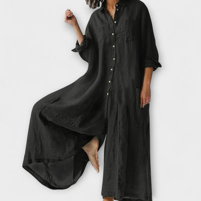Liv – Lockerer Hemd-Jumpsuit mit Oversize-Flair