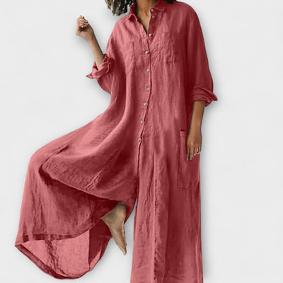 Liv – Lockerer Hemd-Jumpsuit mit Oversize-Flair