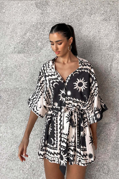 MARITES - Schicker Strand-Print-Overall