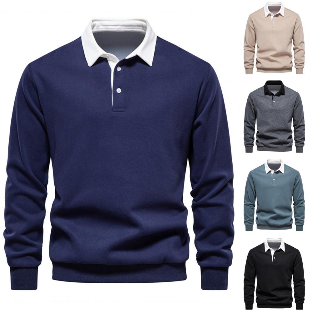 MARKUS - Lässiges Sweatshirt mit Reversknöpfen 2024