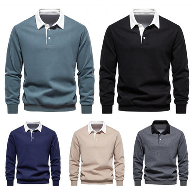 MARKUS - Lässiges Sweatshirt mit Reversknöpfen 2024