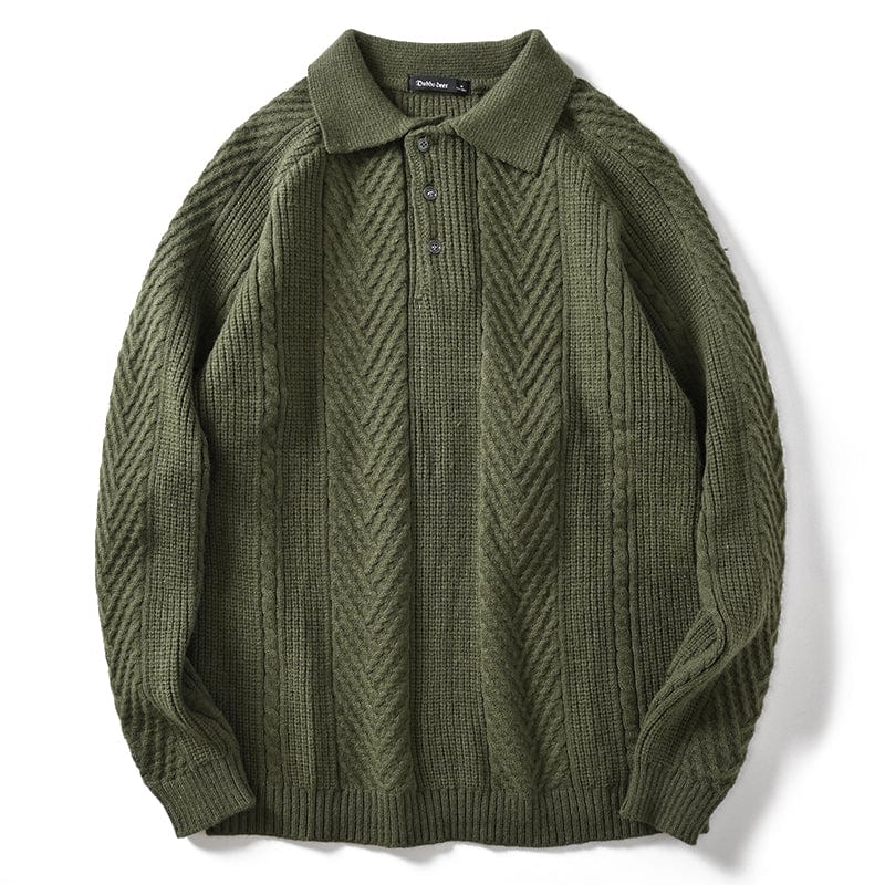 MARKY - Gestrickter Polopullover mit Kragen