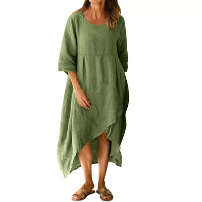 MITCH - Vintage Lockeres Midi-Kleid