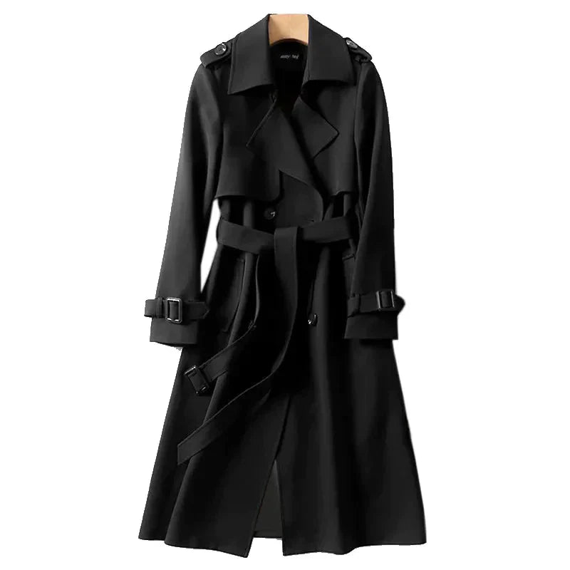 Damen Klassischer Trenchcoat | Lang Elegant