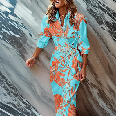 Amira - Elegantes Wickelkleid mit sophistiziertem Muster