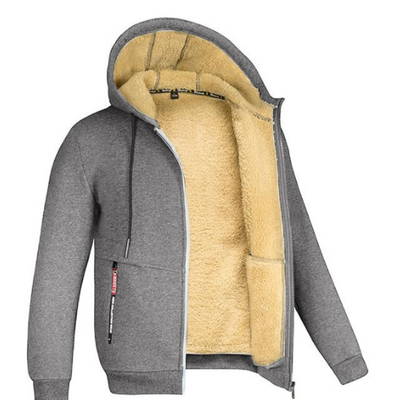 Plüschiger warmer Herren-Kapuzenpullover - Mauritz