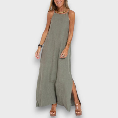 Sena – Leinenkleid mit Seitenschlitz