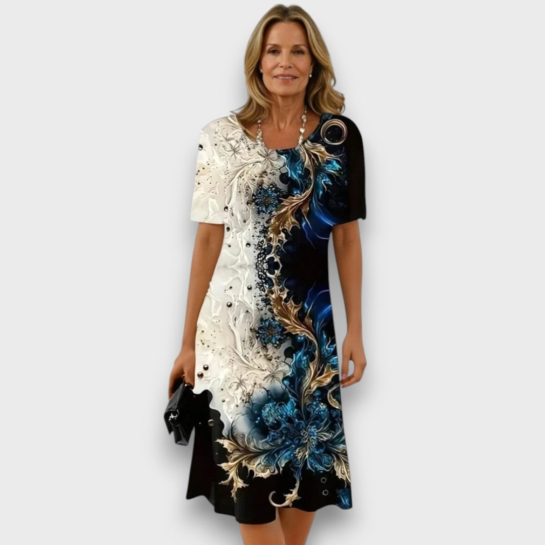 Lorea – Midi-Kleid mit künstlerischer Note