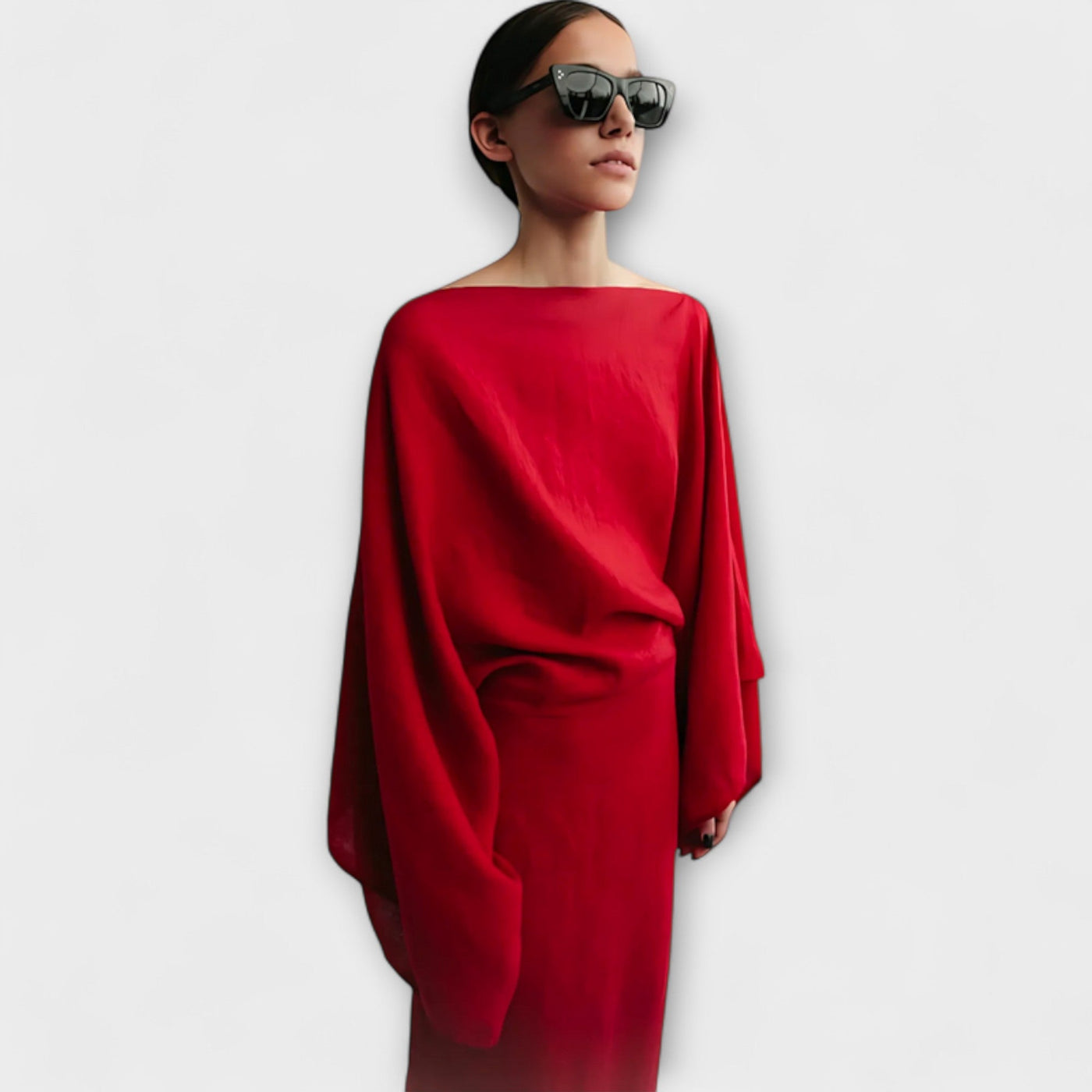 Talina – Kimono-inspiriertes Kleid mit Bindetail