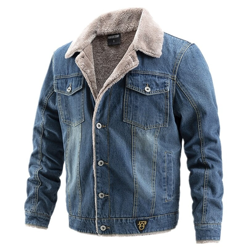 Herren-Jeansjacke mit Futter - Romilo