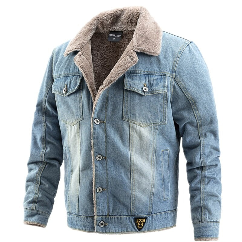 Herren-Jeansjacke mit Futter - Romilo