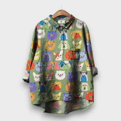 Lunora – Bluse mit verspieltem Animal Print