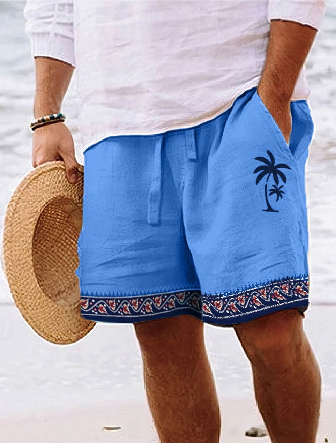 Sommer-Shorts für Männer mit Kokosnussbaum-Design - Zachar