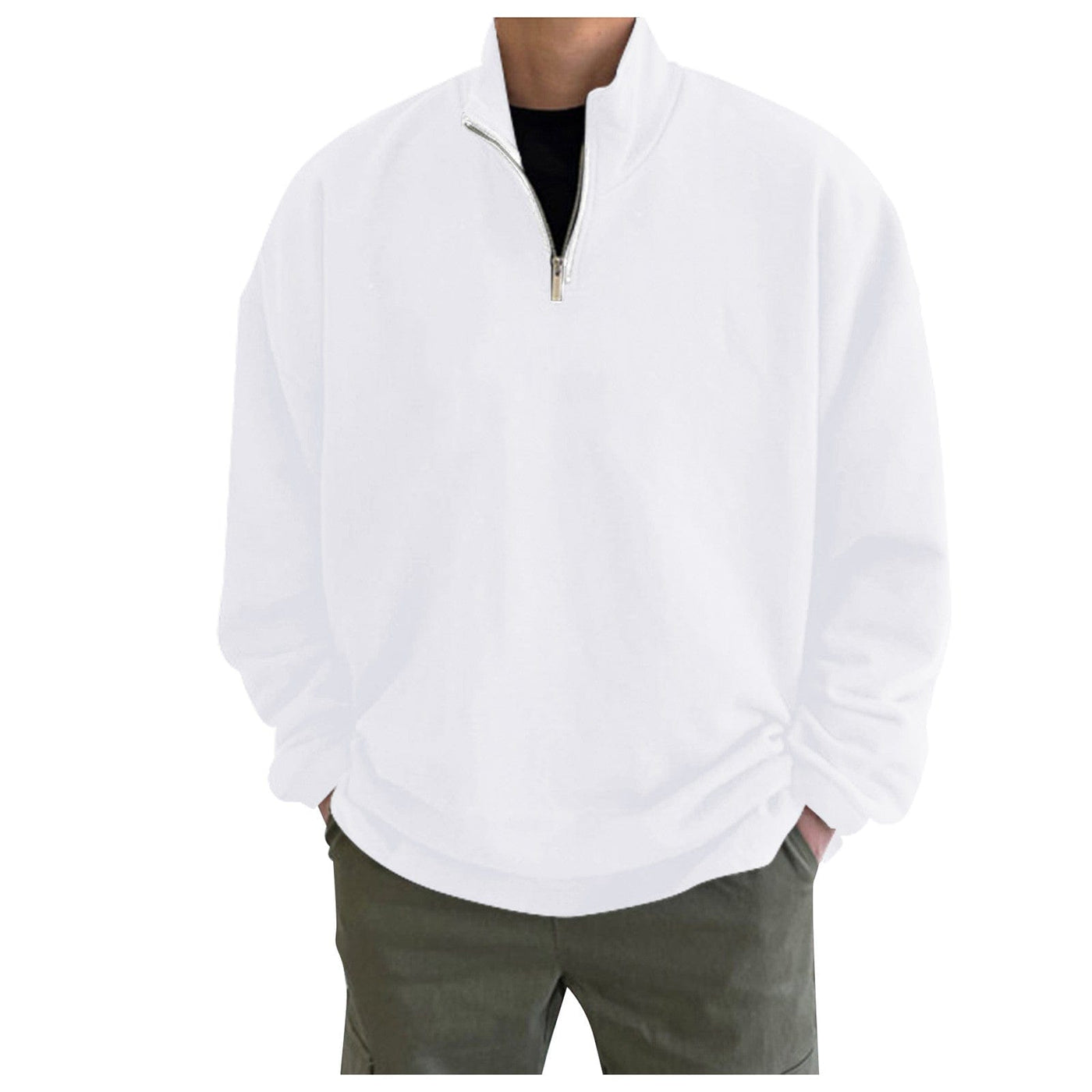 SPENSER - Einfarbiger Kapuzenloser Pullover