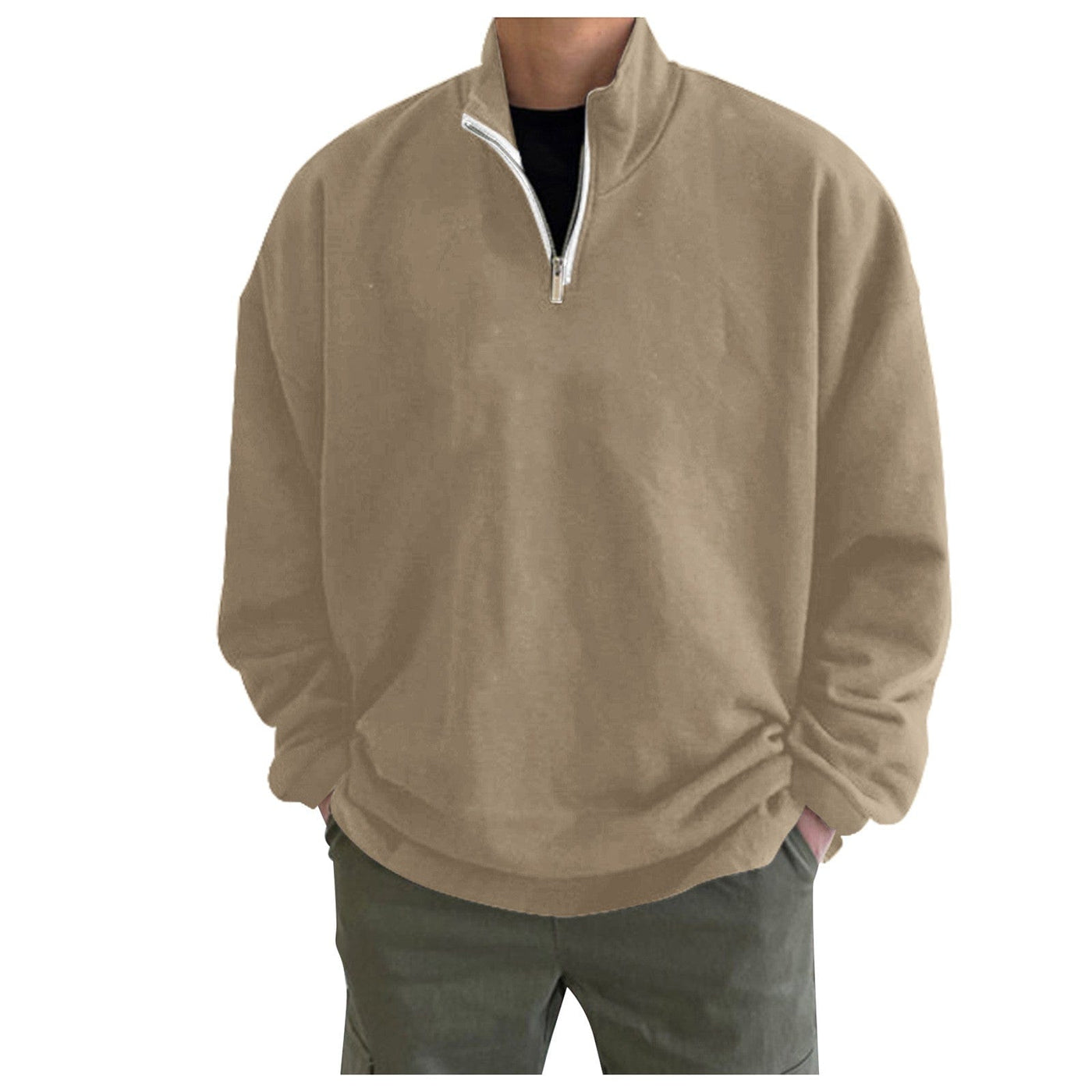 SPENSER - Einfarbiger Kapuzenloser Pullover