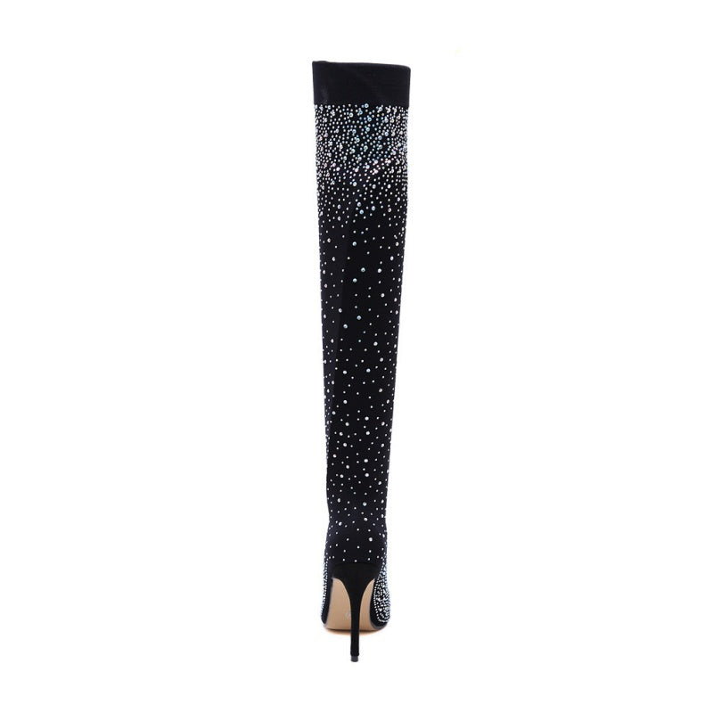 NINA ✨Glitzernde Faux-Diamanten-Kniestiefel für Frauen✨