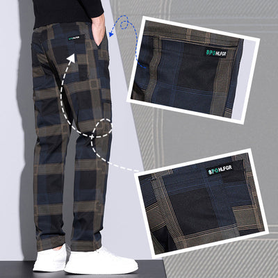 Karierte Herrenhose mit Taschen für lässige Outfits