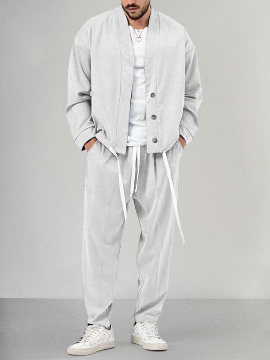 Klassisches Set aus Strickjacke und Hose - Eremias