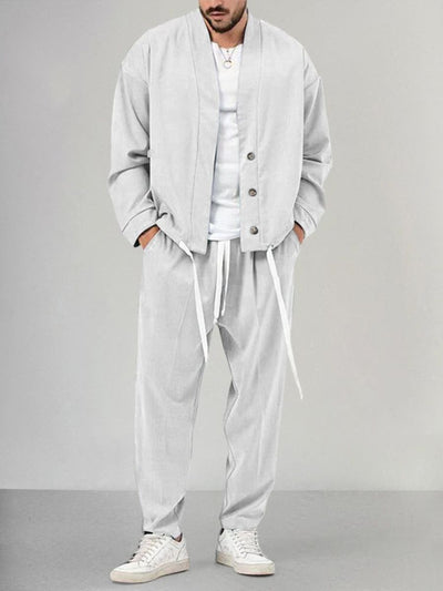 Klassisches Set aus Strickjacke und Hose - Eremias