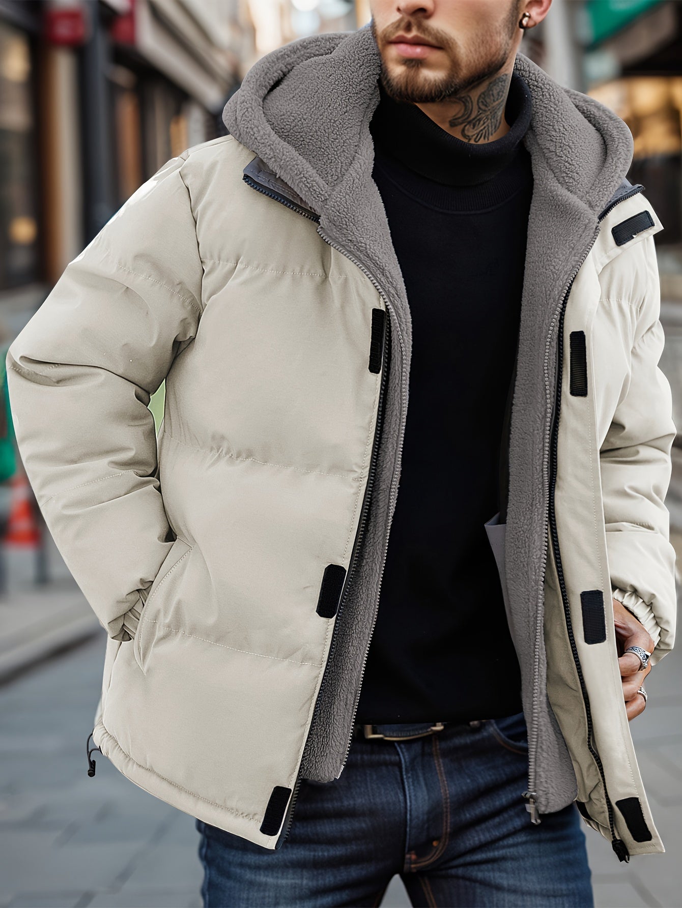 Stylische Plüsch-Winterjacke für Männer - Niklas